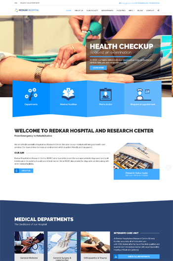 hospital website development